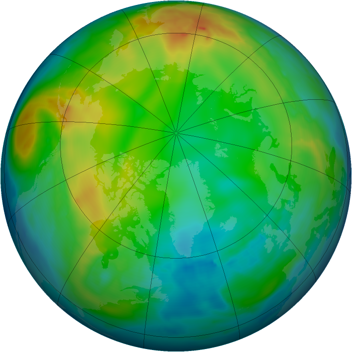 Arctic ozone map for 06 December 2010